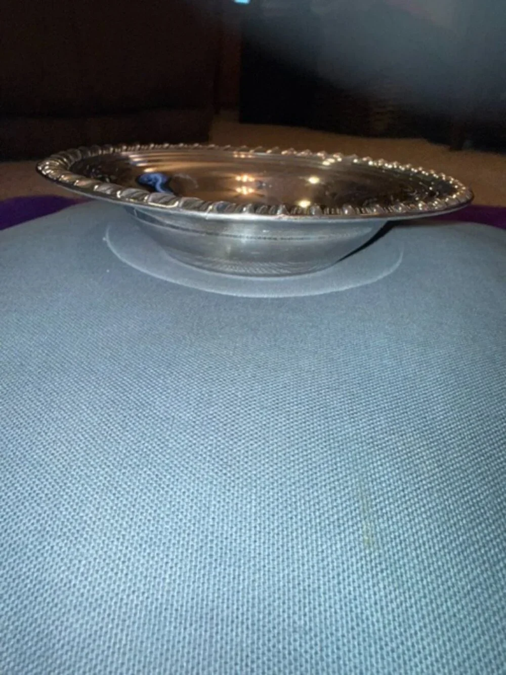 Vintage Wm. Rogers Silverplate Candy Dish, 6.5